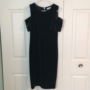 Calvin Klein Green Velvet Holiday Dress